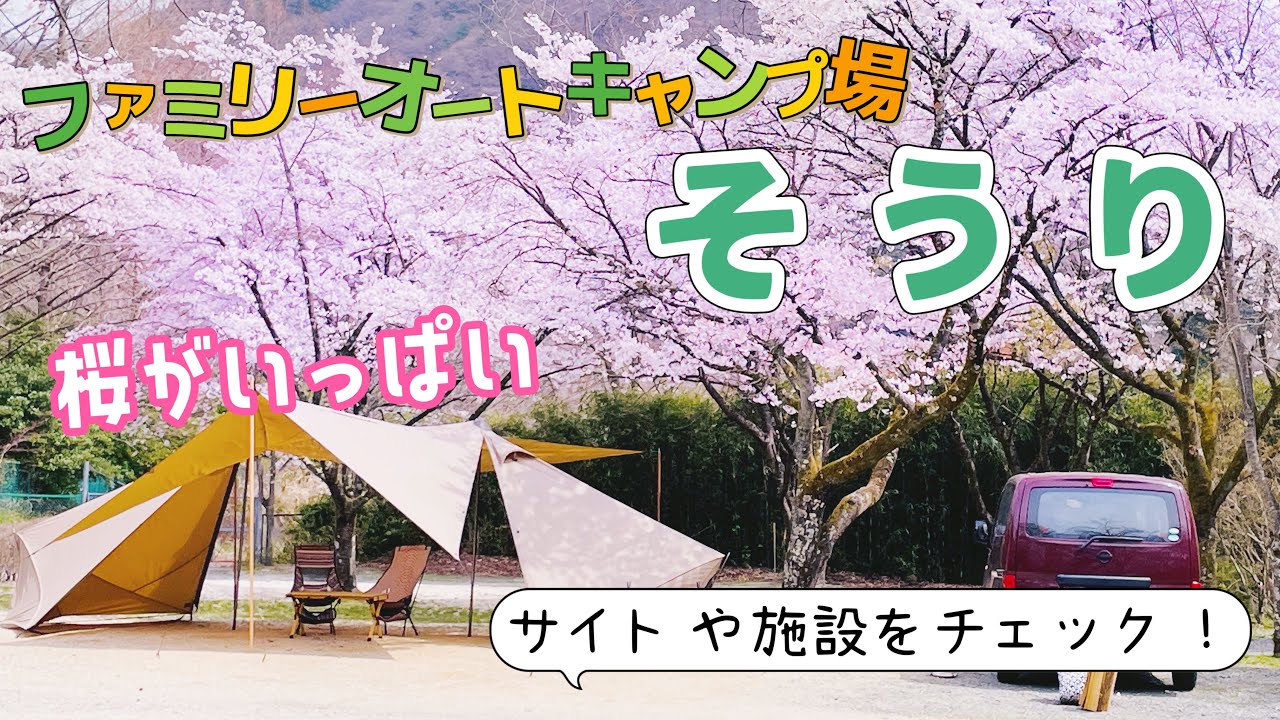 群馬県】ファミリーオートキャンプ場そうりでお花見！サイトやトイレにシャワーもチェック！