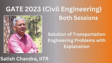#GATE2023 Solution of #GATE 2023 paper in Civil Engineering, Forenoon and Afternoon sessions.