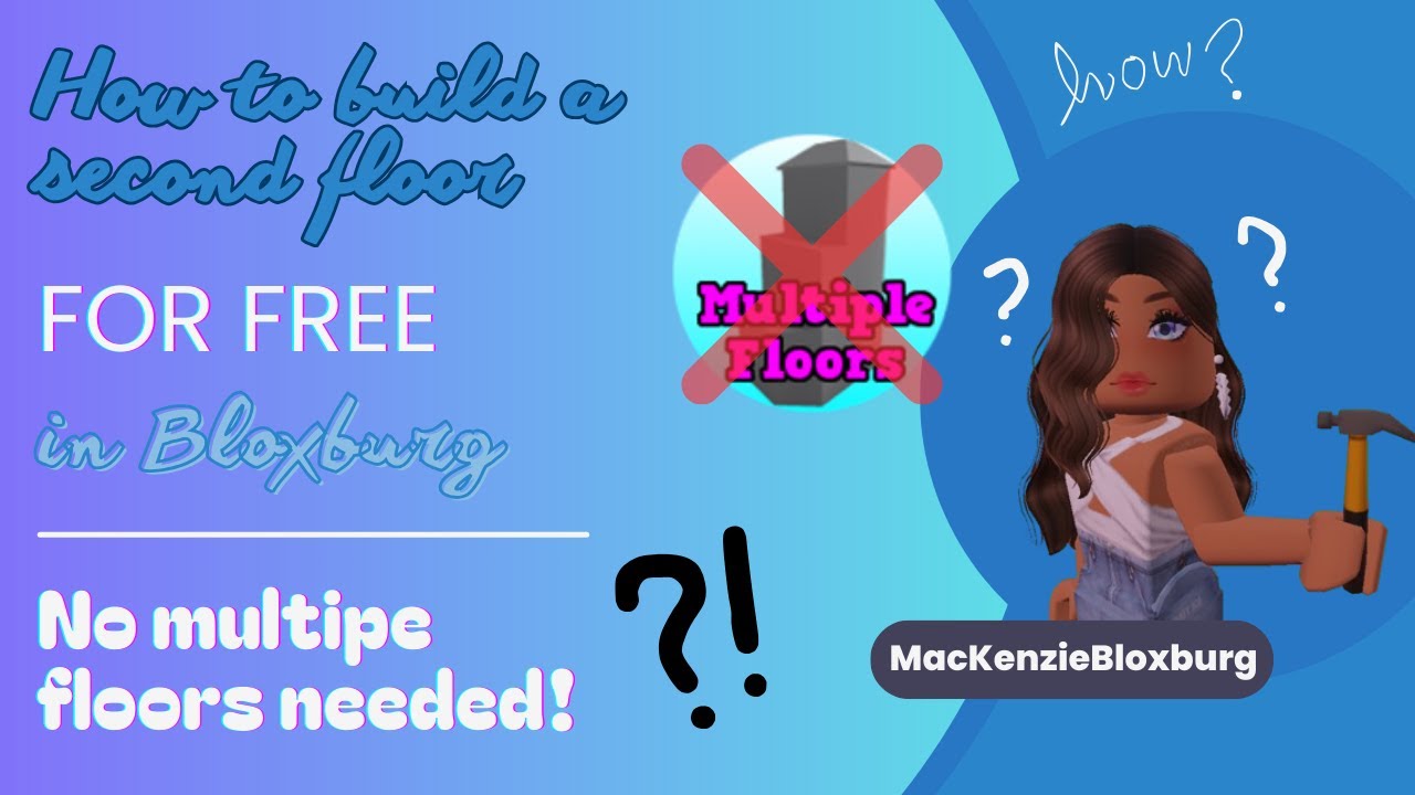 How to build a second floor in Bloxburg for FREE! No gamepass required