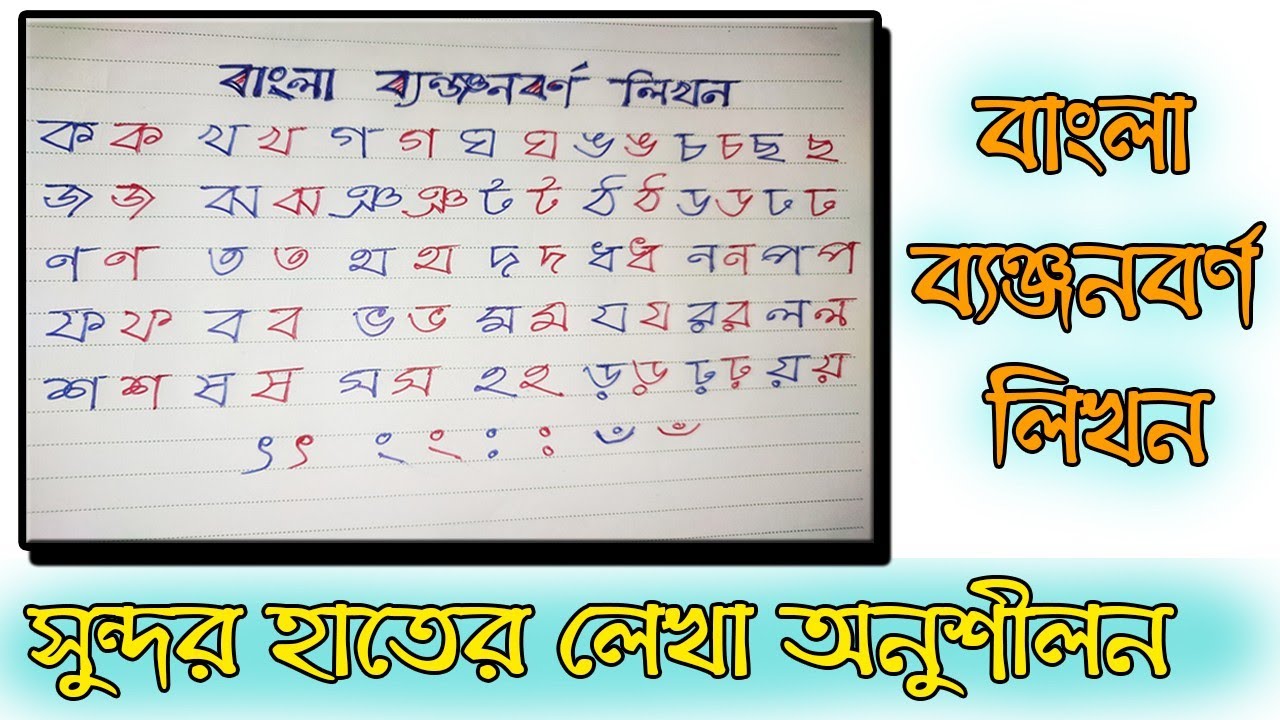 bengali alphabet banjonborno