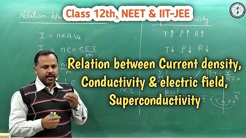 Relation between Current density, Conductivity and electric field | Superconductivity | 12th #cbse