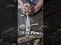 Survival skills making fire with Fire plow #primitivefirelighting #bushcraft