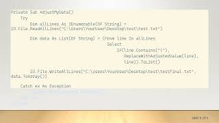 How to Find and Replace Text Strings in VB.NET for Data Adjustment