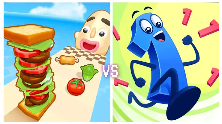 ✅Sandwich Run 🆚 Number run Android,iOS Gameplay Part _1