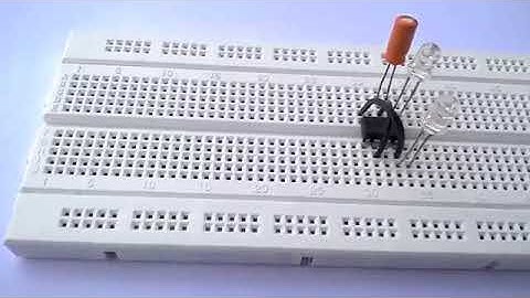Dual Flashing LED Circuit using 555 timer on breadboard   Basic electronics