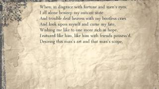 Sonnet 29: When, in disgrace with fortune and men's eyes