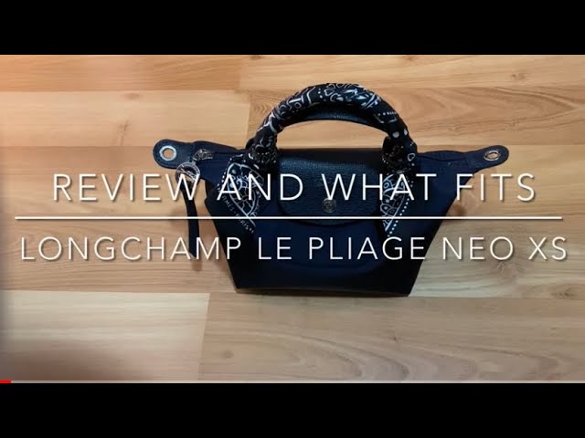 Longchamp Key-rings Le Pliage Cuir In Black/pale Pink