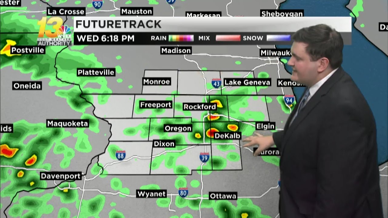 Scattered storms continue Wednesday afternoon - YouTube