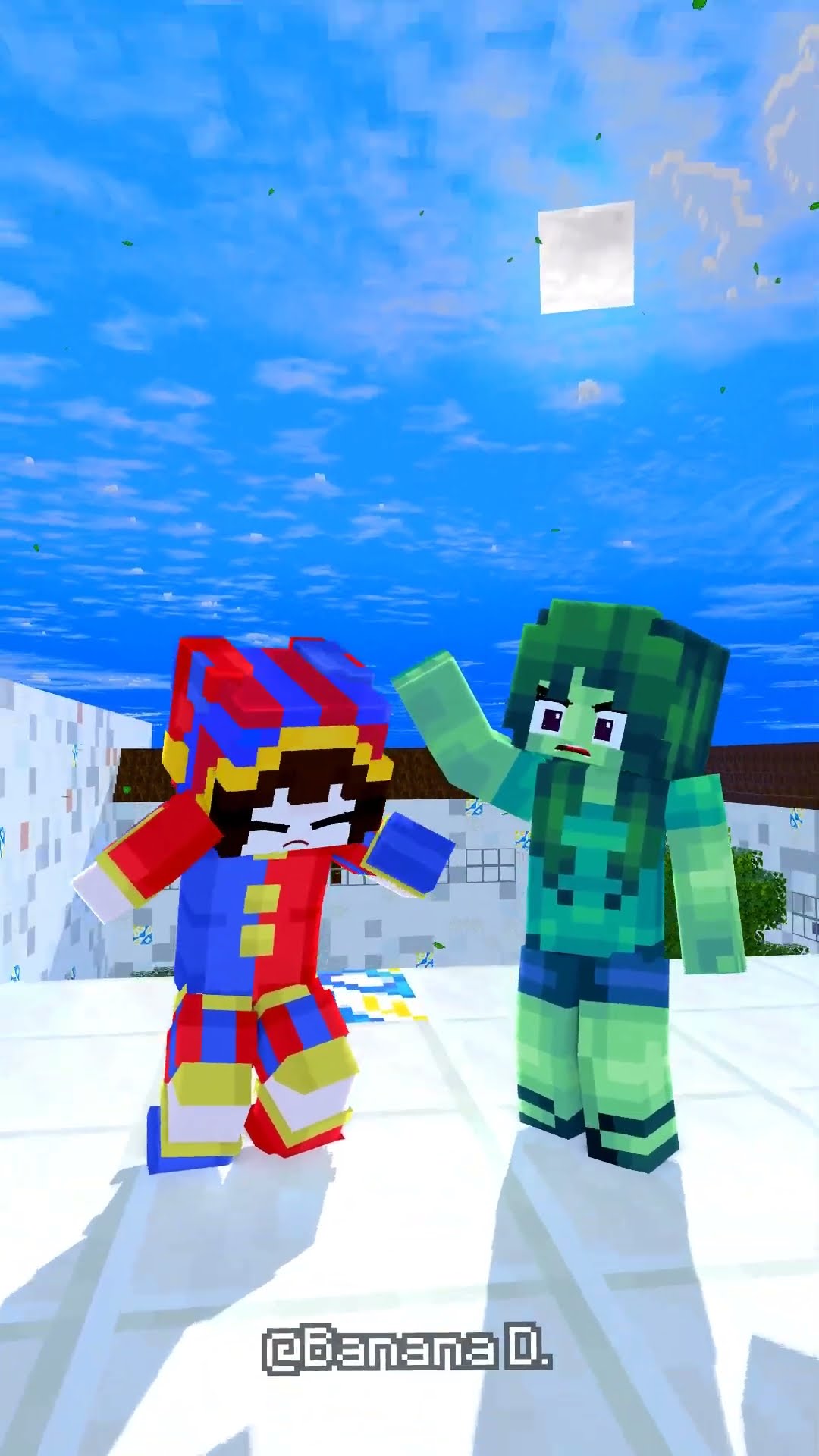 Pomni VS Zombie Girl on top in the School