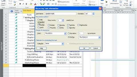 21 - Enter and edit Task in a Project - Recurring Tasks