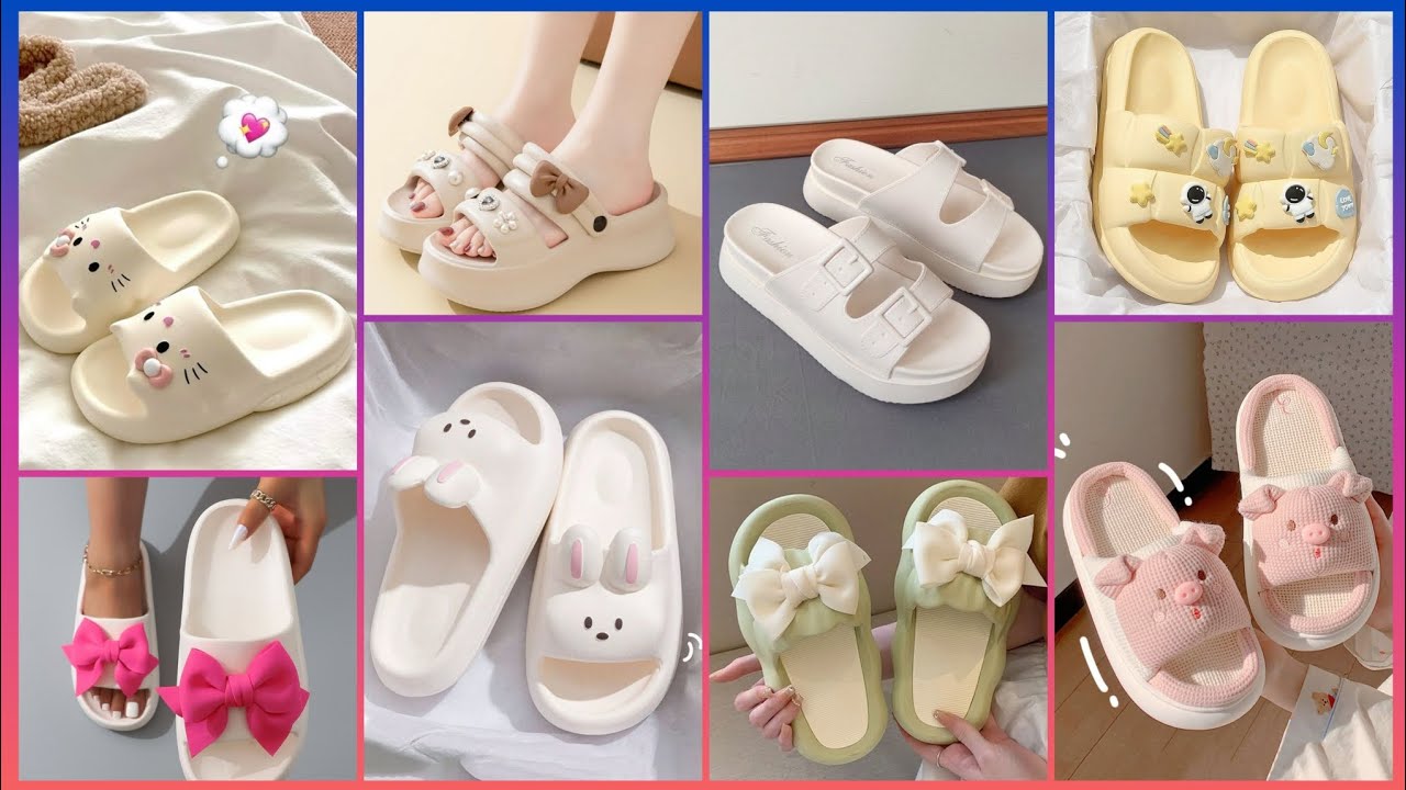 Summer collection flatform Slippers ideas for girls 👀🌸☺️