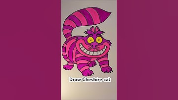 how to draw Cheshire cat