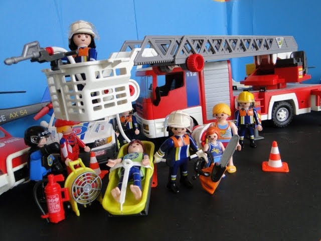 Playmobil 4820 Camion de pompiers grande échelle - Playmobil