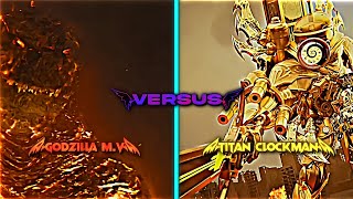 Godzilla Monsterverse Vs Titan Clockman II Godzilla king of Monster Vs Skibidi Toilet Multiverse II