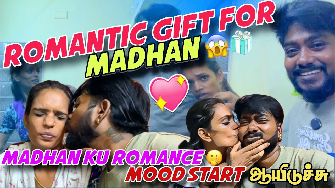 Divya - Shocked 😳 | என்ன இப்படி Kiss -🫣 பண்ணிட்டா🤣#madhandivya #kiss #romantic #couples #birthday￼