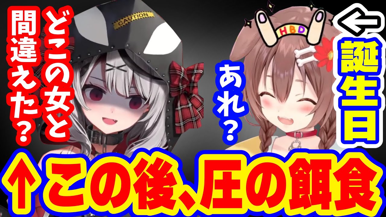 ころね先輩のお誕生日、トラブル連続で冷や汗をかかせ本物の圧を受ける沙花叉クロヱ【戌神ころね,ホロライブ,切り抜き】