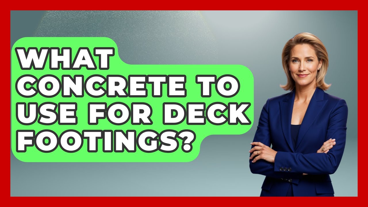 What Concrete To Use For Deck Footings? - Civil Engineering Explained
