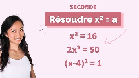 Résoudre une équation du type x² = a