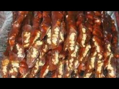 طريقة سجق الجوز جق ملبن سجق تركي الملبن سجق الموصل عقودة - YouTube