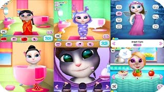 My Talking Angela Baby Vs Adult Talking Angela Cat Great Makeover For Childrens Hd 2017