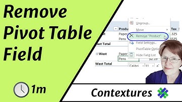 Quickly Remove an Excel Pivot Table Field