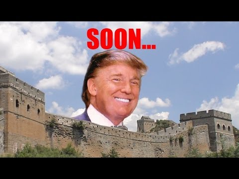 TRUMP saying BUILD A WALL 2 minutes compilation