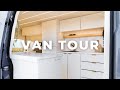 Van tour  modern and luxurious home on wheels  custom 144 sprinter van conversion