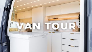 VAN TOUR | Modern and Luxurious Home on Wheels | Custom 144' Sprinter Van Conversion