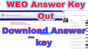OSSC WEO Answer Key Out//Weo Answer key Official//OSSC WEO//