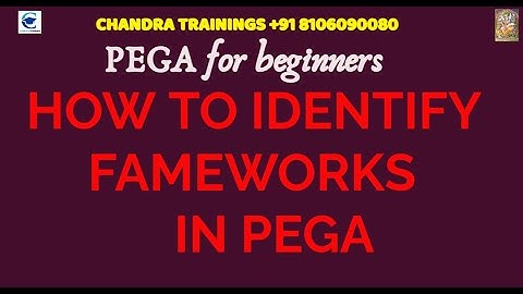 {Telugu}How to Identify FrameWork Application in Pega||Newbatch MAR 5 2025||Call+91 8106090080#pega