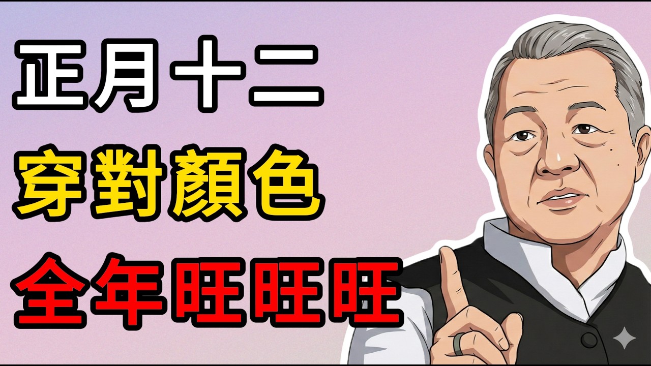 曾仕強：你的衣服選對了嗎？正月十二這天穿這些顏色最旺財1  #人生智慧 #命理 #哲學 #曾仕強 #易經 #正能量