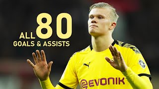 Erling Haaland All 80 Goals &amp; Assists For Borussia Dortmund