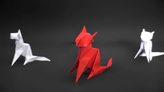 How to Fold an Origami Cat  Intermediate level