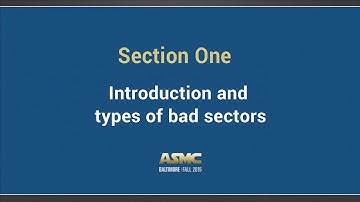 DDI Training Section 1 - Introduction and type of bad sectors
