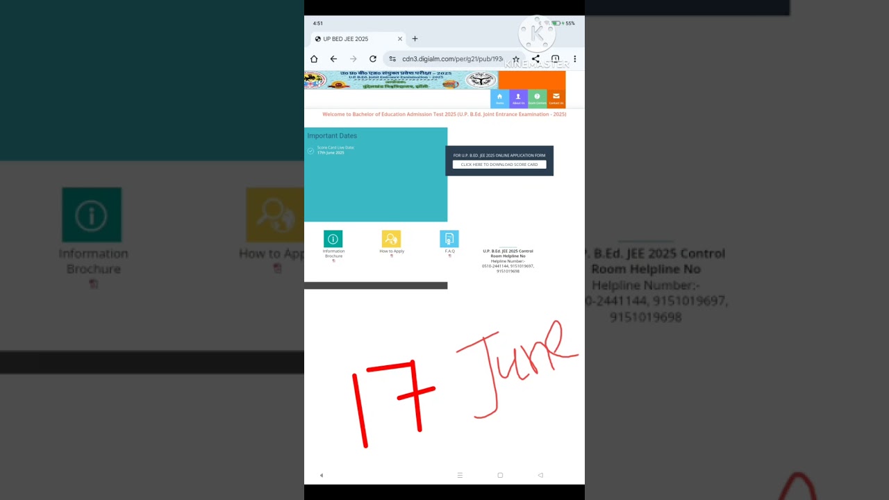 # Up b.ed result out,