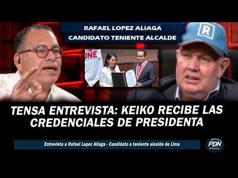 TENSE: RAFAEL LOPEZ ALIAGA INTERVIEW WITH PHILLIP: KEIKO RECEIVES PRESIDENTIAL CREDENTIALS