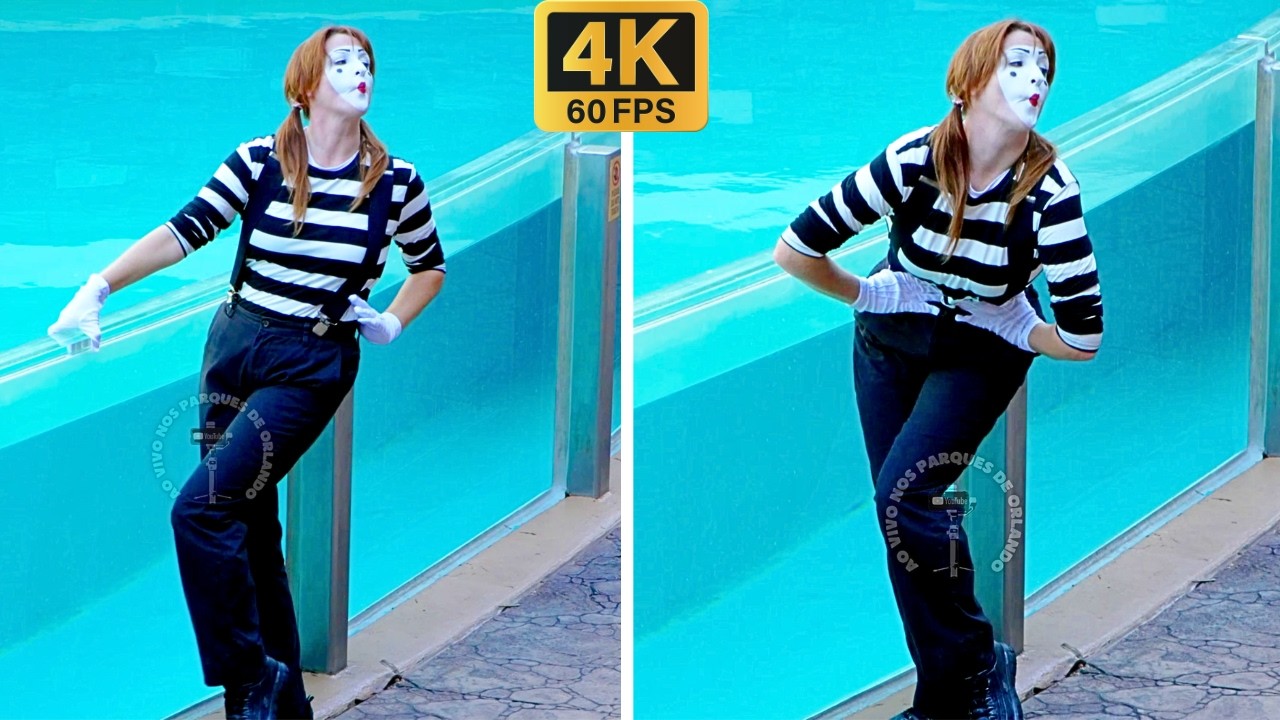 Мим Меган покорила публику в SeaWorld Orlando 😂🤣 #meganthemime #seaworldmime