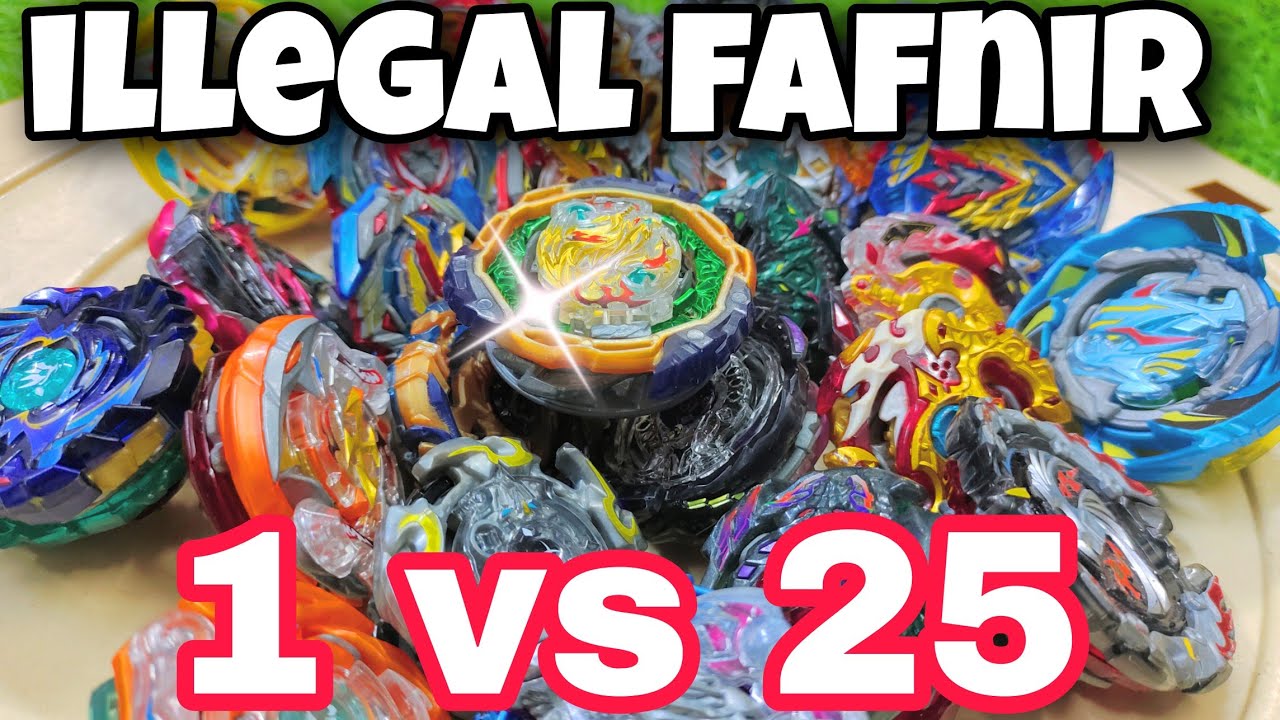 1 vs 25 #beyblades fight ILLEGAL FAFNIR SHOW ! POCKET TOON - YouTube