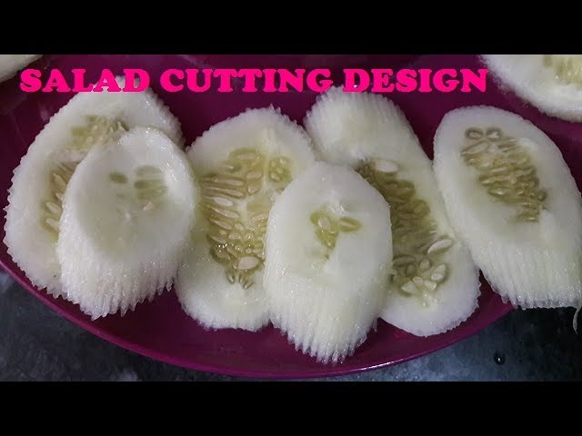 How to cut Cucumber for Salad/ How to make Cucumber Design-- ART IN CUCUMBER | indian food and beauty