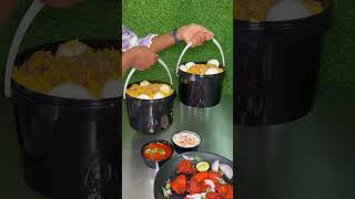 Free bucket biryani 😱at Hormavu #hormavu #biryani #viralvideo #bengaluru #karnataka #biryanirecipe