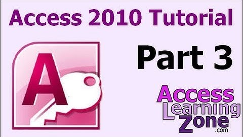 Microsoft Access 2010 Tutorial Part 03 of 12 - The Access Interface