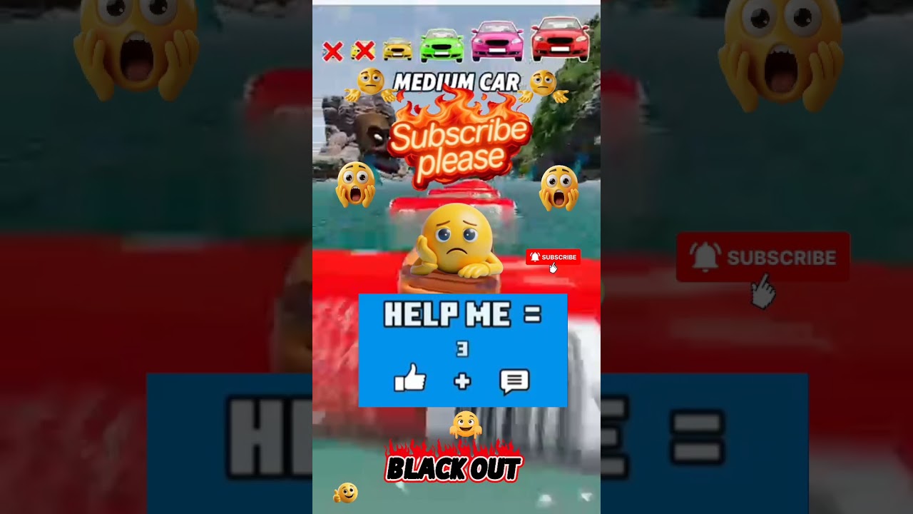 Big & Small Cars vs  Broken Bridge Gari Jump Challenge 