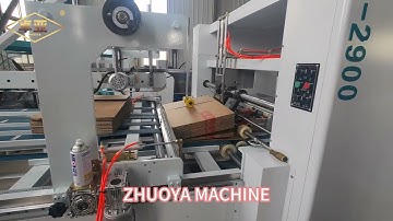 Automatic folder gluer machine #CartonGluing #boxmakingmachine  #packagingindustry  #smartpackaging