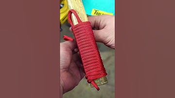 How to wrap handle with cord, tie covering knot