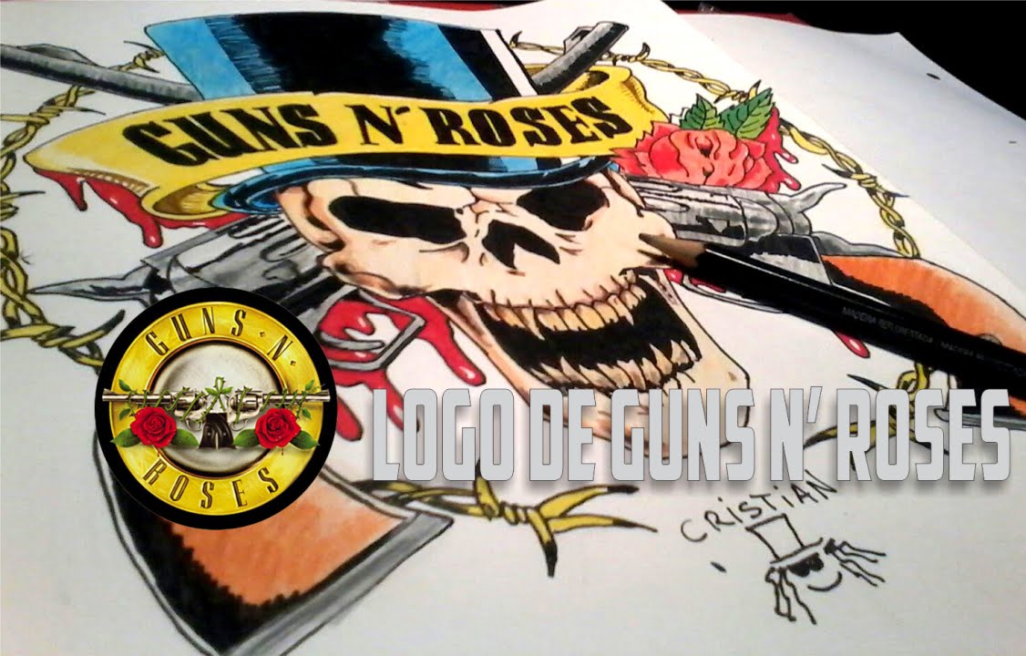 Como Dibujar El Logo De Guns N Roses How To Draw A Guns N