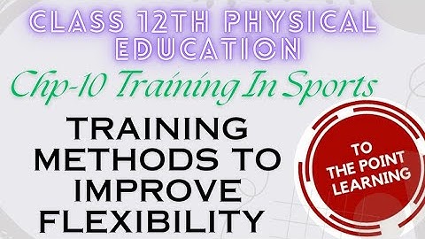 Class 12th Class 12th "Training In Sports" - Methods Of Improving Flexibility.