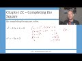 Year 12 Maths Chapter 2C: Completing the Square