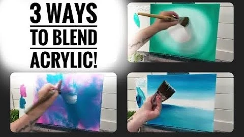 HOW TO BLEND ACRYLICS! ￼3 Ways / Step By Step Tutorial for beginners