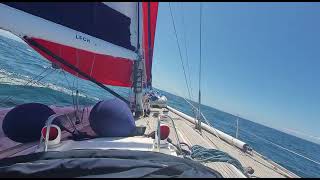 Sailing Libertad Swan56 With Genaker Along Portuguese Coast.
