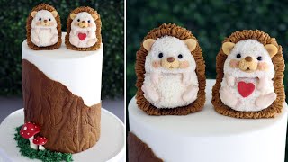 Cute Hedgehog Woodland Animal Cake Tutorial!